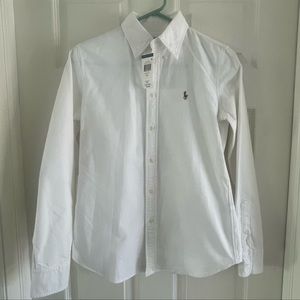 Ralph Lauren white button down NWT